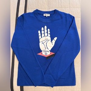 Opening Ceremony Graphic Palm Reader Wool Crewneck Sweater